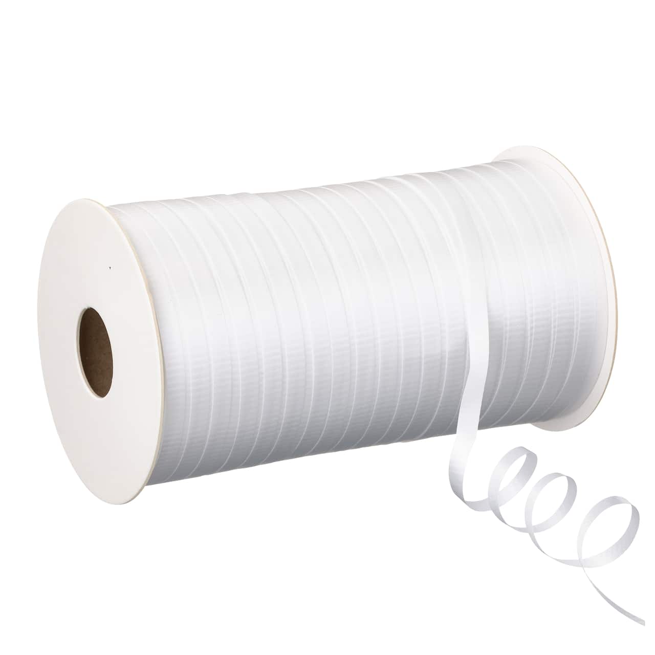 500yd. Textured Curling Ribbon by Celebrate It in White | Michaels